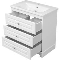 Тумба с раковиной Misty Ларго 80 УТ000023205 Белая матовая — фото 4, Тумбы с раковиной