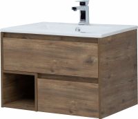 Тумба с раковиной STWORKI Карлстад 75 418862 подвесная Дуб рустикальный — фото 7, Тумбы с раковиной