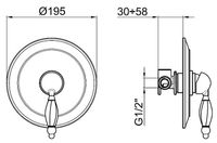 Смеситель для душа Webert Alexandra AL880101010 Золото — фото 2, Смесители