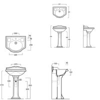 Товар: Раковина Simas Arcade 59 AR814bi*3 Белая - фото 4 Раковина Simas Arcade 59 AR814bi*3 Белая — фото 4, Раковины подвесные