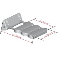 Сиденье для душа Ridder Assistent Белое Хром арт-А0020011 — фото 3, Сиденья