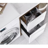 Тумба под раковину Aquaton Лондри 105 1A267001LHDR0 Дуб Рустикальный без фасада — фото 8, Тумбы под раковину