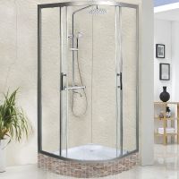 Душевой уголок WeltWasser WW500 С 90х90 10000004084 профиль Хром матовый стекло прозрачное — фото 1, Душевые уголки четверть круга