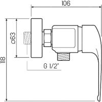 Смеситель для душа Ростовская Мануфактура Сантехники SL50-003 Хром — фото 6, Смесители