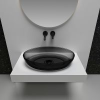 Раковина-чаша Abber Kristall 60 AT2801Onyx Черная — фото 4, Раковины накладные