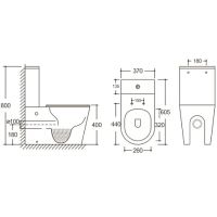 Унитаз компакт Ceruttispa Sella GW CT9864 с бачком и сиденьем Микролифт — фото 11, Напольные унитазы