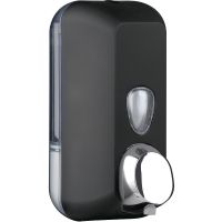 Диспенсер для пенного мыла Nofer Black 03012.N с картриджем Черный soft touch — фото 1, Диспенсеры для жидкого мыла