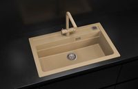 Кухонная мойка Alveus Granital Atrox 40 Beige G55 790x500 1140445 Бежевая — фото 4, Кухонные мойки