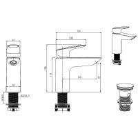 Смеситель для раковины Aquatek Вега AQ1011MB Черный матовый — фото 3, Смесители для раковины