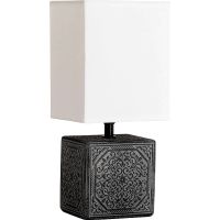 Настольная лампа Artelamp Fiori A4429LT-1BA Белая Античный черный — фото 1, Настольные лампы