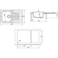 Кухонная мойка Florentina Арона-860 20.225.D0860.303 Мокко — фото 4, Кухонные мойки