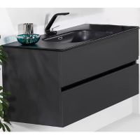 Тумба под раковину Boheme Armadi Art Vallessi 100 837-100-A mat подвесная Антрацит матовый — фото 1, Мебель для ванной