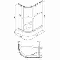 Товар: Душевой уголок Triton Коралл 120х80 В R Щ0000061783 профиль Белый стекло прозрачное с узором - фото 5 Душевой уголок Triton Коралл 120х80 В R Щ0000061783 профиль Белый стекло прозрачное с узором — фото 5, Душевые уголки