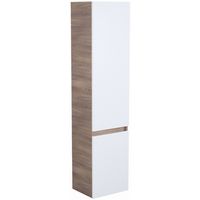 Шкаф пенал Iddis Zodiac 35 подвесной Белый матовый под Дерево арт-ZOD35A0i97 — фото 2, Пеналы для ванной комнаты