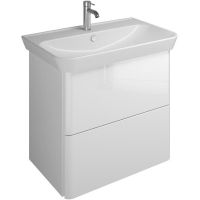 Тумба с раковиной Burgbad Iveo 80 SFEN080F2833G0161C0001*1 подвесная Белая глянцевая — фото 1, Мебель для ванной