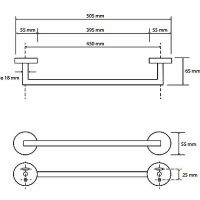Товар: Полотенцедержатель Bemeta Graphit 156204022 Антрацит матовый - фото 2 Полотенцедержатель Bemeta Graphit 156204022 Антрацит матовый — фото 2, Полотенцедержатели