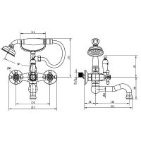 Смеситель для ванны Boheme Medici Presente 313-BSW Бронза — фото 2, Смесители