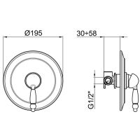 Товар: Смеситель для душа Webert Dorian DO880101065 Бронза - фото 2 Смеситель для душа Webert Dorian DO880101065 Бронза — фото 2, Смеситель для душа
