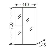 Зеркальный шкаф СанТа Ника 40 R 101081 Белый — фото 3, Зеркальные шкафы в ванную