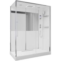 Душевая кабина Black&White Galaxy G8890 160х85 889000 с паром без гидромассажа — фото 1, Душевые кабины