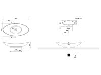 Раковина-чаша Scarabeo Zefiro 68 8206 Белая — фото 4, Раковины накладные