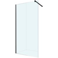 Душевая перегородка Berges Sky Black 90х200 064009 профиль Черный матовый стекло прозрачное — фото 1, Душевые перегородки