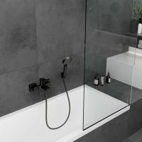Смеситель для ванны Hansgrohe Vernis Shape Черный матовый арт-71450670 — фото 2, Смеситель для ванны