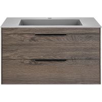 Тумба под раковину Vincea Chiara 2D 80 VMC-2C2800RO подвесная R.Oak — фото 3, Тумбы под раковину