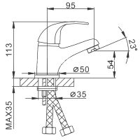 Товар: Смеситель для раковины Frap H15 F1015 Хром - фото 4 Смеситель для раковины Frap H15 F1015 Хром — фото 4, Смесители