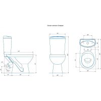 Унитаз компакт Rosa Комфорт 4620008192789 Белый с бачком и сиденьем — фото 3, Напольные унитазы