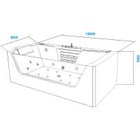 Акриловая ванна Ceruttispa 180x85 C-477-18A 9957 с гидромассажем — фото 17, Акриловые ванны
