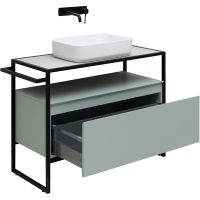 Тумба под раковину Allen Brau Priority 100 1.31003.PWM Папирус матовый — фото 4, Тумбы под раковину