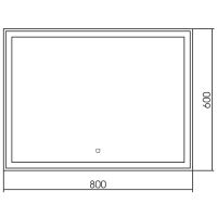 Зеркало Silver Mirrors Ливия 80 ФР-00000942 с подсветкой с сенсорным выключателем и диммером — фото 17, Зеркала в ванную комнату