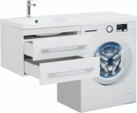 Тумба с раковиной Aquanet Нота 120 L 240160 подвесная Белая — фото 13, Тумбы с раковиной