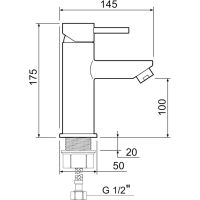 Смеситель для раковины Ростовская Мануфактура Сантехники SUS124BL-001F Черный — фото 5, Смесители