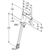 Смеситель для раковины Kludi Pure Easy 372750565 Хром — фото 4, Смесители