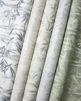 Обои Accento Sagano 286111 Винил на флизелине (1,06*10,05) Серый, Листья — фото 4, Обои для стен