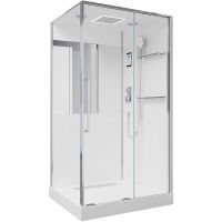 Душевая кабина Black&White Galaxy G8898 115х90 889800 с паром без гидромассажа — фото 1, Душевые кабины