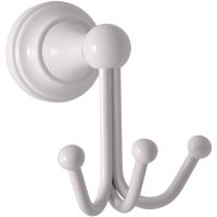 Тройной крючок Rav Slezak Morava MKA0105B Белый матовый — фото 1, Крючки для полотенец