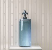 Обои Milassa Swan SW6 001 Флизелин (1*10,05) Белый, Классическая лилия/Полоса — фото 2, Обои для стен