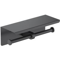 Держатель туалетной бумаги Aquatek Оберон AQ4909MB двойной Черный матовый — фото 1, Держатели туалетной бумаги