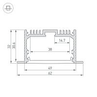 Товар: Профиль алюминиевый Arlight Linia 036307 встраиваемый Черный - фото 4 Профиль алюминиевый Arlight Linia 036307 встраиваемый Черный — фото 4, Профили для светодиодных лент