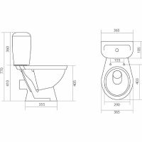 Унитаз компакт Santek Паллада 1WH302376 с бачком и сиденьем — фото 7, Напольные унитазы