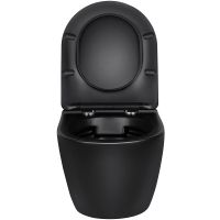 Унитаз Vincea Globo VT1-14SMB подвесной Черный матовый с сиденьем Микролифт — фото 5, Подвесные унитазы