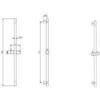 Душевая штанга Aquatek AQ2000MB Черная матовая — фото 2, Штанги для душа