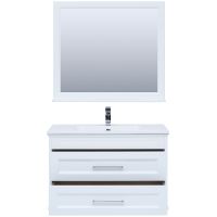 Тумба с раковиной Aquanet Бостон 100 260666 подвесная Белый матовый — фото 9, Тумбы с раковиной