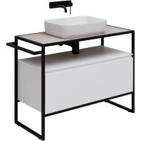 Тумба под раковину Allen Brau Priority 100 1.31003.WM Белая матовая — фото 1, Мебель для ванной