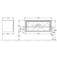 Товар: Тумба под раковину Opadiris Луиджи 120 00-00007152 подвесная Белая матовая - фото 8 Тумба под раковину Opadiris Луиджи 120 00-00007152 подвесная Белая матовая — фото 8, Мебель для ванной