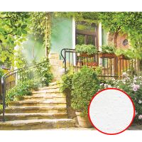 Фреска Ortograf Городской пейзаж 4149 Фактура бархат FX Флизелин (2,4*2) Бежевый/Зеленый, Город/Цветы арт-4149 (бархат FX) — фото 1, Фрески