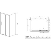 Душевой уголок Vincea Soft 160x80 профиль Хром стекло прозрачное арт-VSR-3SO8016CL — фото 6, Прямоугольные душевые уголки